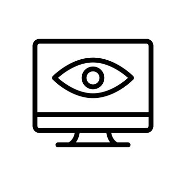 görünür vektör ince çizgi simgesi