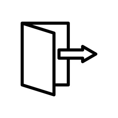 çıkış vektörü ince çizgi simgesi