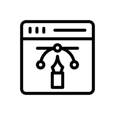 eğri vektör ince çizgi simgesi