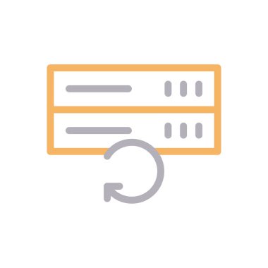 sunucu vektör renk çizgisi simgesi