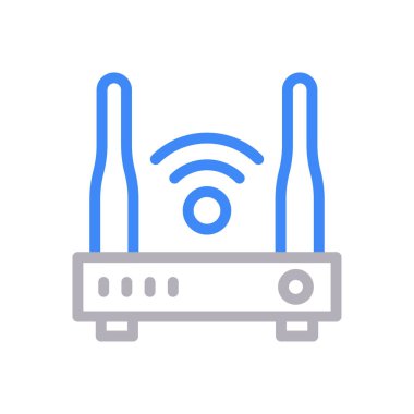 router vektör renk çizgisi simgesi