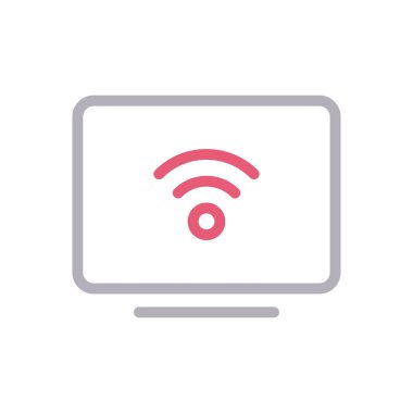 internet vektör renk çizgisi simgesi