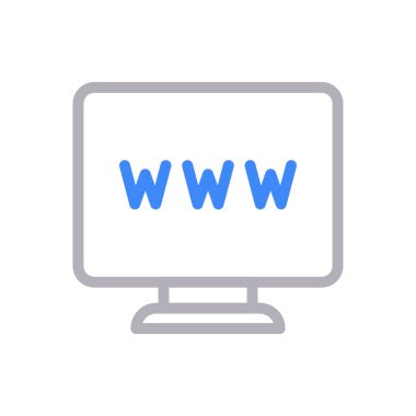 internet vektör renk çizgisi simgesi