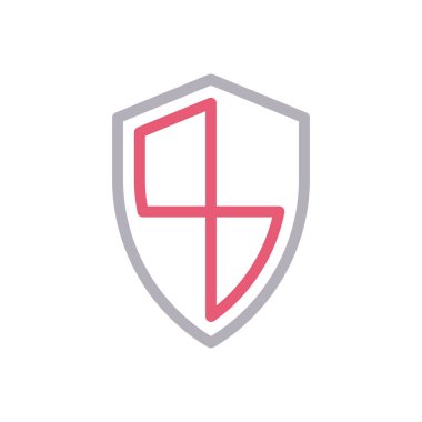 Koruma vektörü renk çizgisi simgesi