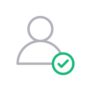 kullanıcı vektörü renk çizgisi simgesi