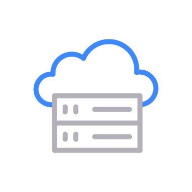 veritabanı vektör renk çizgisi simgesi