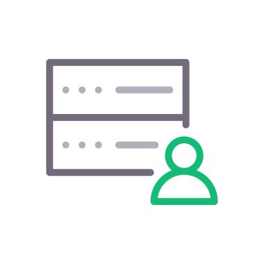 depolama vektörü renk çizgisi simgesi