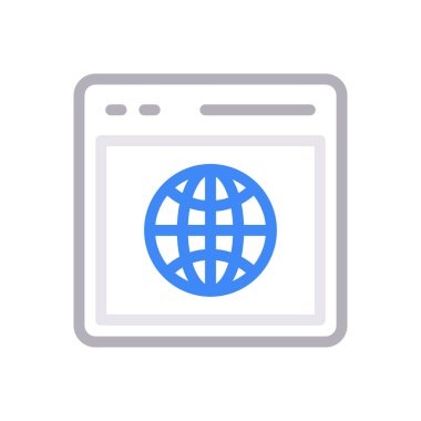 tarayıcı vektör renk çizgisi simgesi