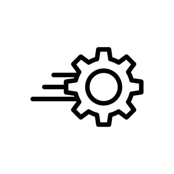 Getriebevektor Dünne Linie Symbol — Stockvektor