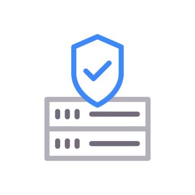 sunucu vektör renk çizgisi simgesi