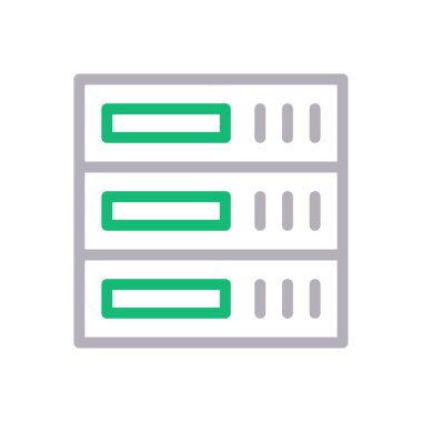 veritabanı vektör renk çizgisi simgesi