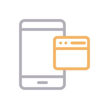 Web vektör renk çizgisi simgesi