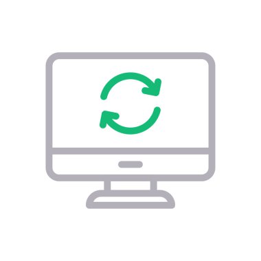 Vektör renk çizgisi simgesini tazele