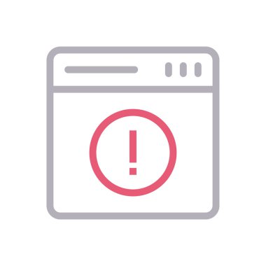 uyarı vektörü renk çizgisi simgesi