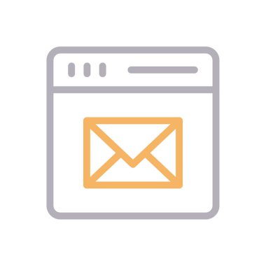 ileti vektör renk çizgisi simgesi