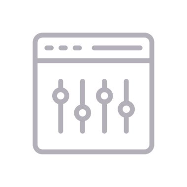 denetim vektör renk çizgisi simgesi