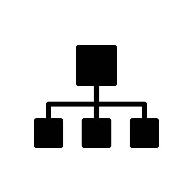 bağlantı vektörü glyph düz simgesi