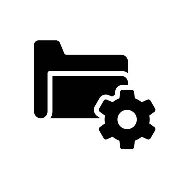 dosya vektörü glyph düz simgesi