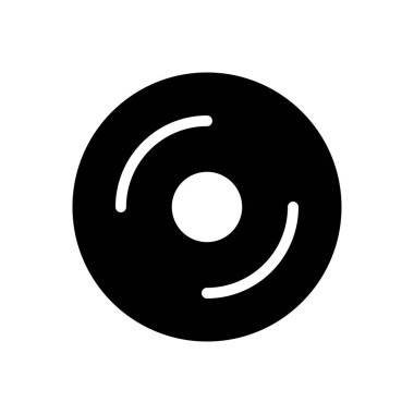 DVD vektör düz simgesi