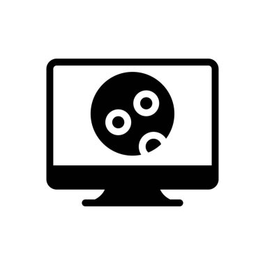 LCD vektör düz simge