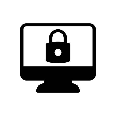 vektör düz simgesini kilitle