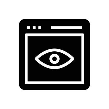 görünür vektör düz simgesi