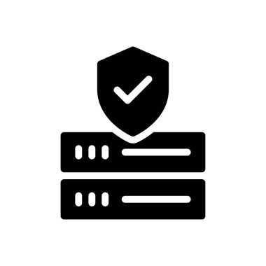 sunucu vektörü düz simgesi