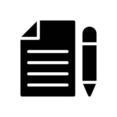 vektör glyph düz simgesi yaz