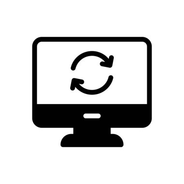 Vektör glifini düz simgeyi tazele