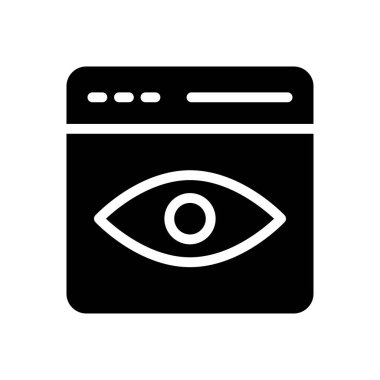 görünüm vektörü düz simgesi