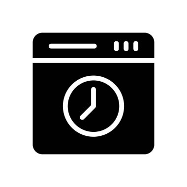 tarayıcı vektörü glyph düz simgesi