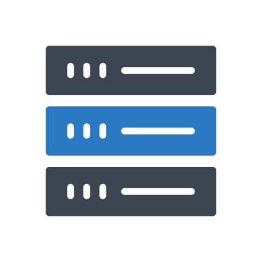 veritabanı vektör renk simgesi