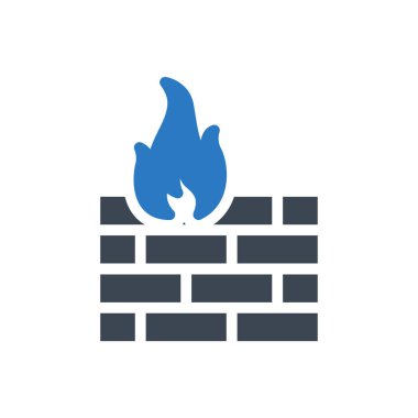 Firewall vektör renk simgesi