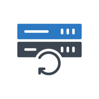 sunucu vektör renk simgesi