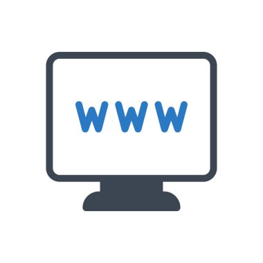 İnternet vektör renk simgesi