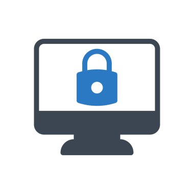 vektör kabartma renk simgesini kilitle