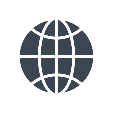 İnternet vektör simgesi düz simgesi