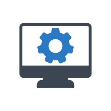 Geliştirme vektörü renk simgesi