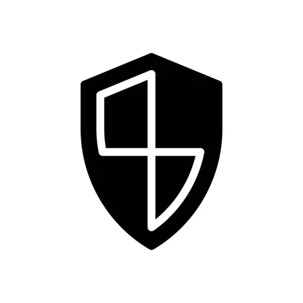 Ikona Wektora Ochronnego Glif Płaski — Wektor stockowy