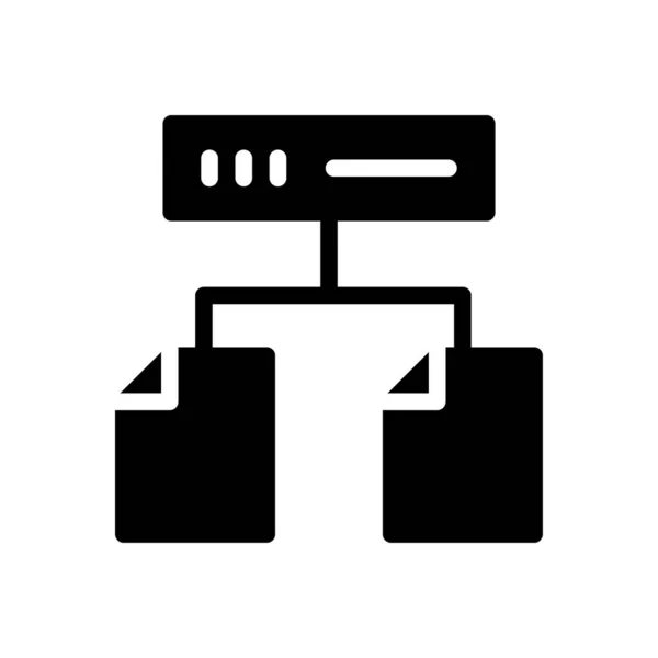 Router Vector Glyph Platte Pictogram — Stockvector