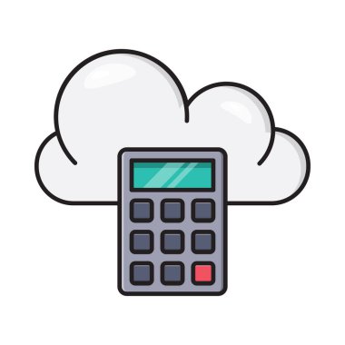 bulut vektörü düz renk simgesi