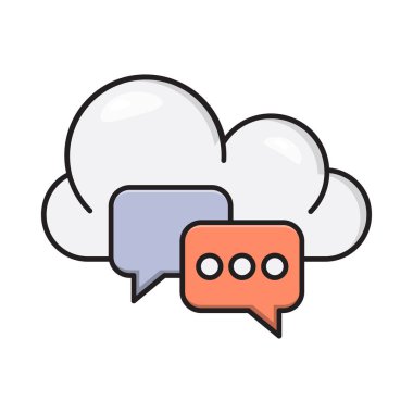 konuşma vektörü düz renk simgesi