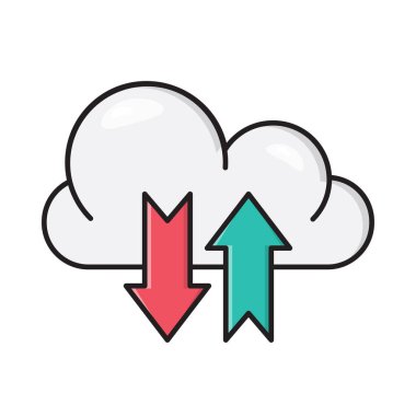 vektör düz renk simgesi yükle