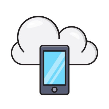 bulut vektörü düz renk simgesi