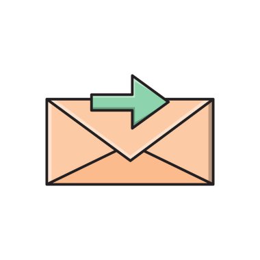 vektör düz renk simgesi gönder