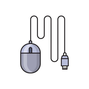 usb vektör düz renk simgesi