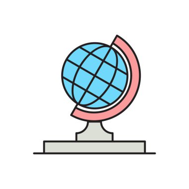 harita vektörü düz renk simgesi