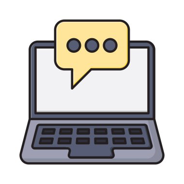 ileti vektörü düz renk simgesi