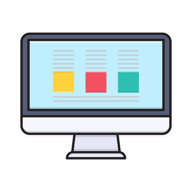 vektör düz renk simgesini göster