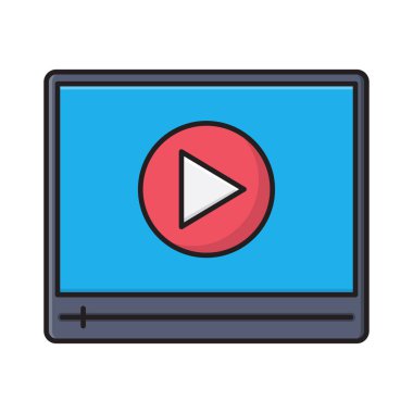 oyuncu vektörü düz renk simgesi